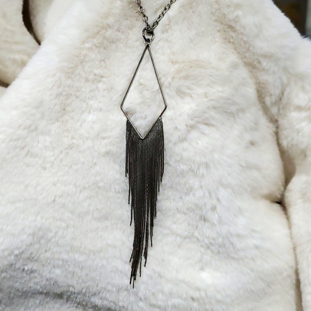 NECKLACE Draped silver - Picture 2 of 8